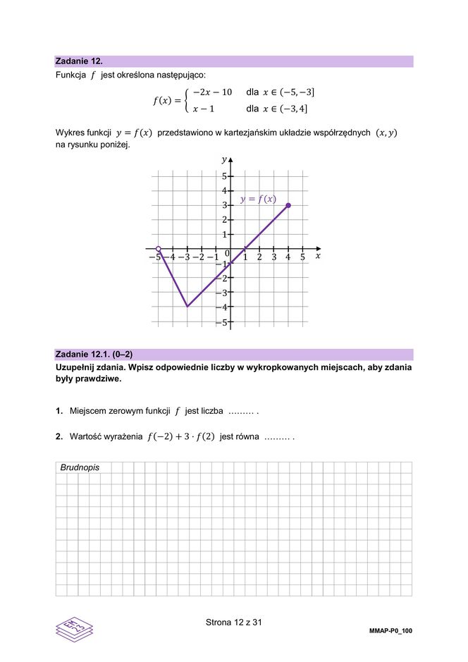 Matura poprawkowa  MATEMATYKA 2025- FORMUŁA 2023