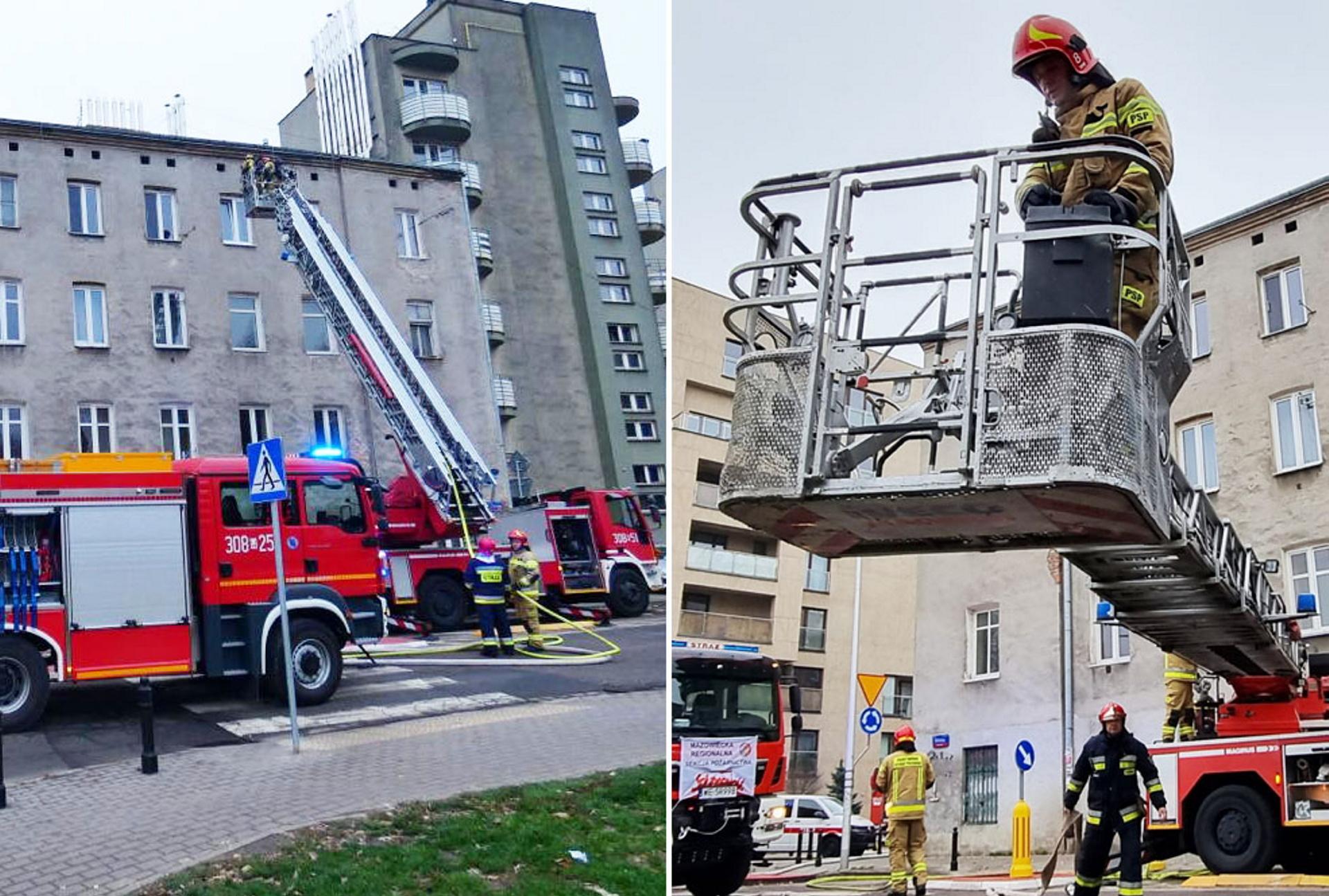 Warszawa Płonęła Kamienica Na Kamionku Na Miejscu Pracowało Osiem Zastępów Straży Pożarnej