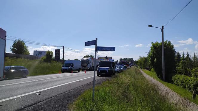 Dramatyczny wypadek na trasie Kraków-Olkusz