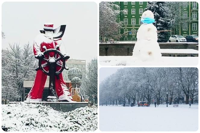 Niespodziewany atak zimy w Szczecinie. W mieście zrobiło się biało