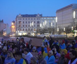 Manifestacja w trzecią rocznicę wybuchu wojny w Ukrainie