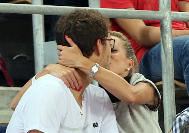 Jerzy Janowicz i Marta Domachowska na meczu siatkarzy