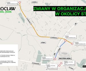 Finał Ligi Konferencji Europy 2025 we Wrocławiu - zmiany w organizacji ruchu