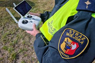 Dron nad ulicami Leszna. Kolejne kontrole kierowców 