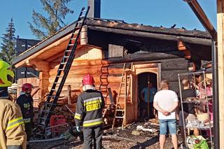 Pożar sauny w Szaflarach. Gęsty dym było widać z daleka