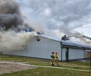 Potężny pożar Biedronki w Buku! Na miejscu 24 zastępy straży pożarnej