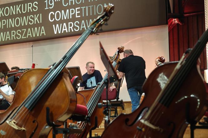 Przygotowania do koncertu inauguracyjnego XIX Konkursu Chopinowskiego