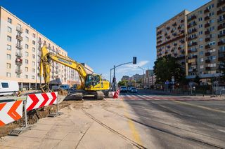 Tramwaj do Dworca Zachodniego w budowie