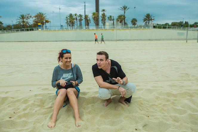 RADEK  LISZEWSKI Z ŻONĄ W BARCELONIE