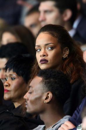 Rihanna na meczu piłki nożnej