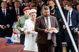 Prezydent na dożynkach.