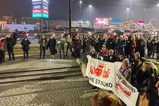 Protest pracowników MOPR w Zabrzu