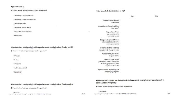 Ankieta kuratorium dla 13 i 14-latków