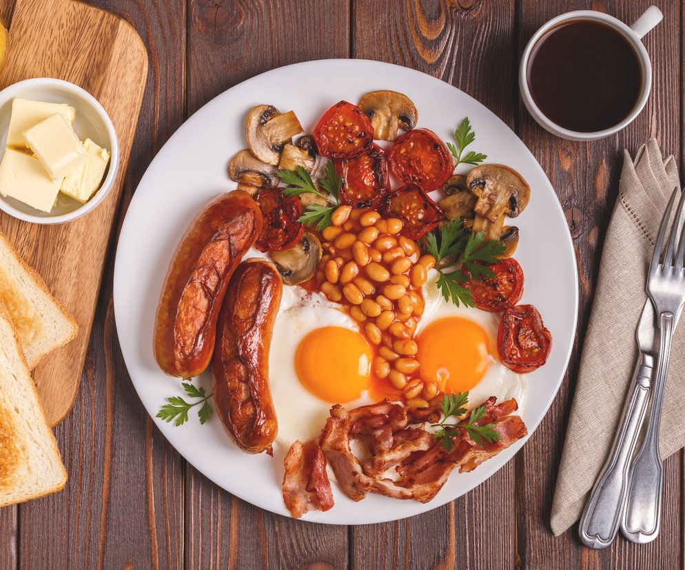 Typowe angielskie śniadanie