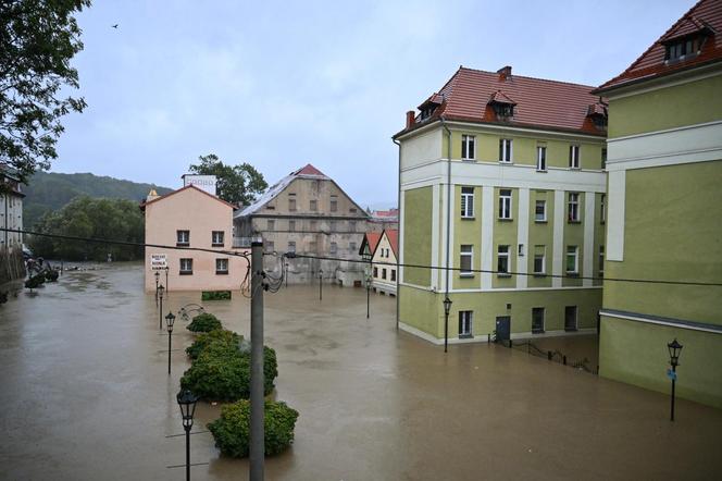 Kłodzko. Zalane centrum miasta