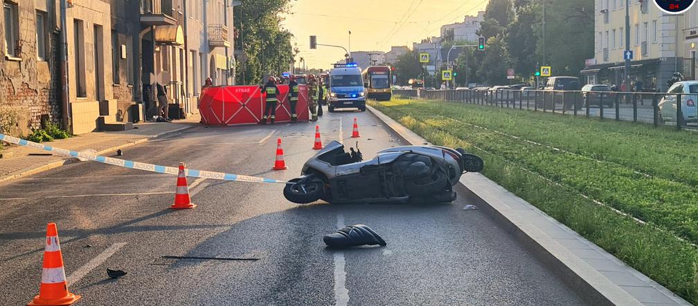 Koszmarny wypadek na Grochowskiej. BMW zabiło skuterzystę 