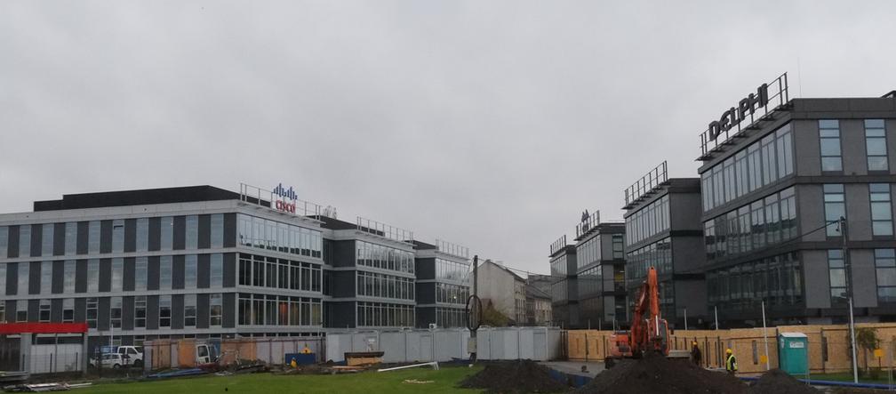 Zdjęcie z III etapu budowy Enterprise Park w Krakowie