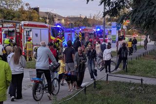 Pożar pustostanu w Warszawie (23.09.2025)