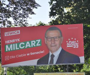 Kampania wyborcza w Kielcach. W śródmieściu najwięcej plakatów kandydatów do Sejmu i Senatu