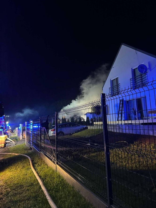 Pożar w Górkach Wielkich 