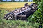 Tragiczne dachowanie w Strzyżewie Witkowskim! 45-latek zginął na miejscu