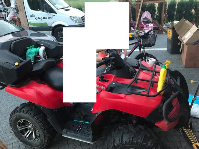 Quad, który został skradziony