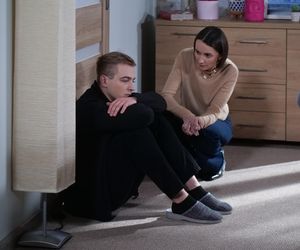 	Pierwsza miłość odc. 3945. Melka (Ewa Jakubowicz), Kamil Biały (Igor Paszczyk)