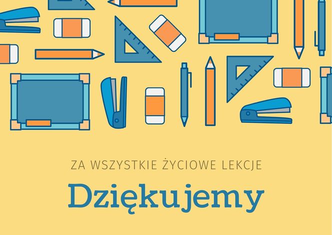 Kartka z życzeniami z okazji Dnia Nauczyciela - wzór 1