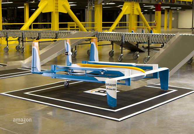Drony dostarczające paczki Amazona