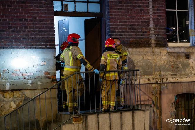 Pożar pustostanu w Chorzowie. 31-letni sprawca podpalenia usłyszał zarzuty