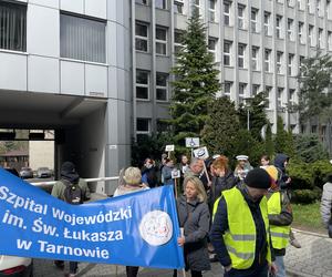 Protest pielęgniarek w Krakowie 12.04.