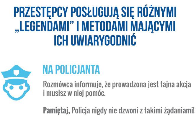 Fałszywi policjanci znów atakują. Niestety, skutecznie