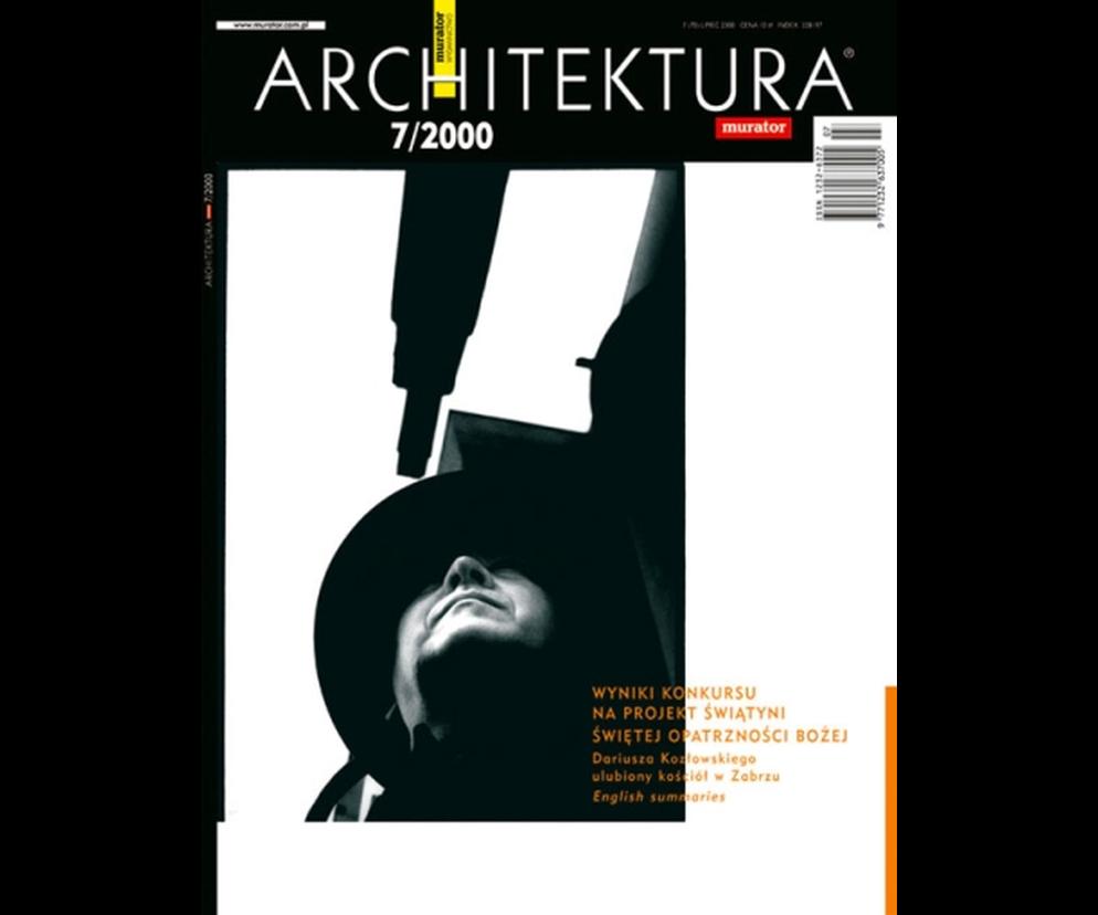 Okładka Miesięcznik Architektura 07/2000