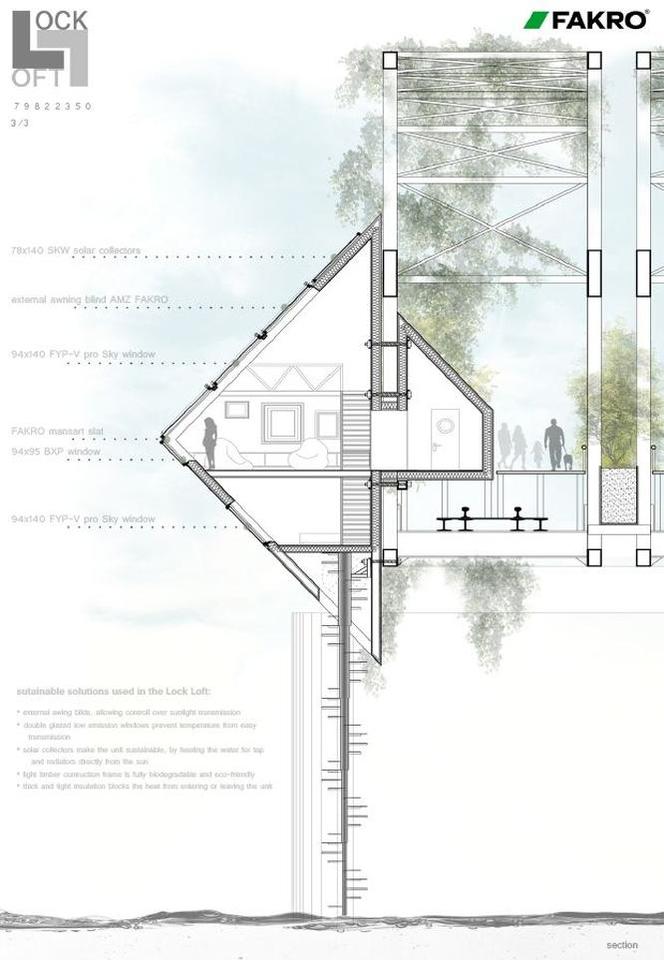II nagroda - Lock Loft. Autorzy: Katarzyna Penar, Wojciech Okrzesik