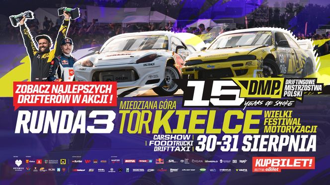 Driftingowe Mistrzostwa Polski 2025! Trzecia runda na Torze Kielce już w ostatni weekend wakacji