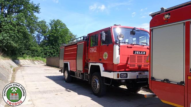 Pożar na terenie ośrodka jeździeckiego "Lando"