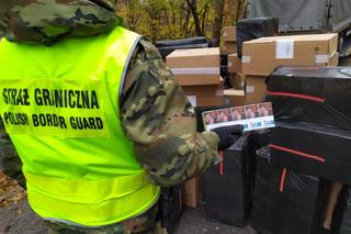 Pościg jak z filmu, padł strzał! Pojazd wypełniony był nielegalnymi papierosami z Białorusi 