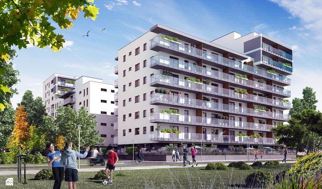 Osiedle Ogrody Ochota II w Warszawie. Autorem projektu jest AMP Atelier