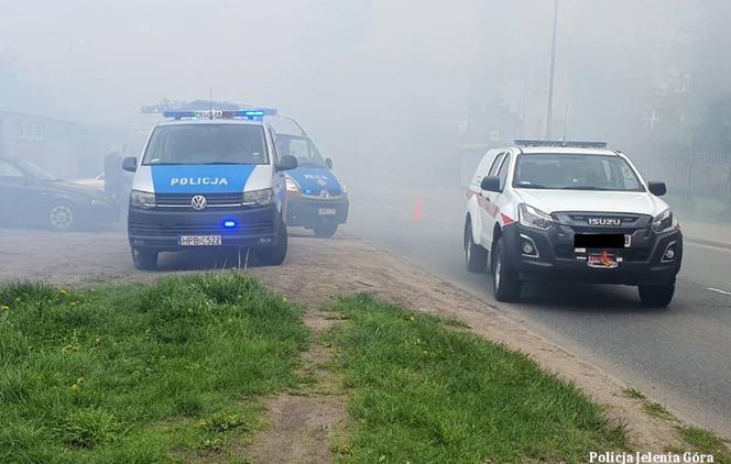 Groźny pożar w Jeleniej Górze