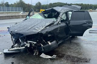 Wypadek komendanta policji na autostradzie A1