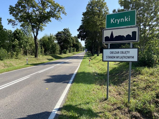 Mieszkańcy Krynek przy granicy z Białorusią z niepokojem patrzą w górę