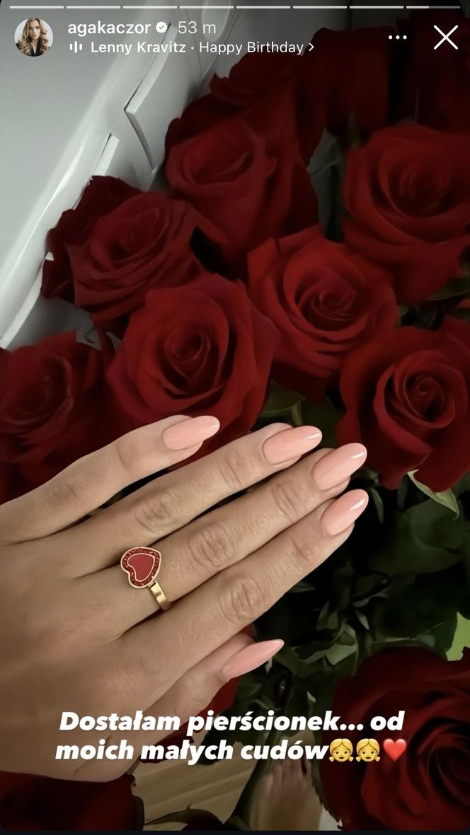Agnieszka Kaczorowska dostała pierścionek na urodziny