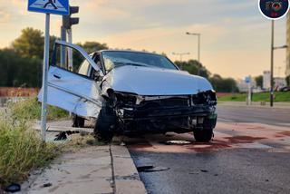 Chrysler roztrzaskał się na Okopowej