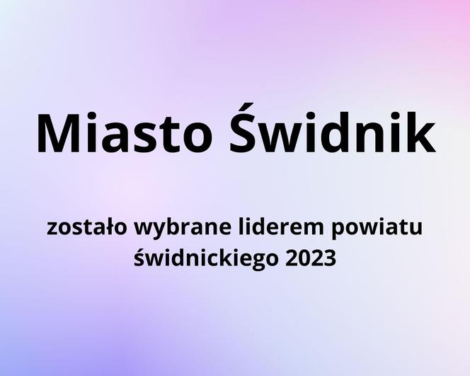 Zwycięzcy w kategorii „Liderzy powiatów” w Rankingu Gmin Lubelszczyzny 2023