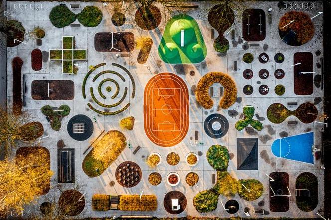 Zdjęcie strefy aktywności w Chorzowie nagrodzone w konkursie Drone Photo Awards