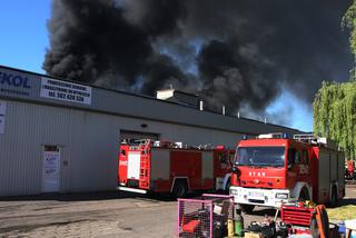 Pożar hal w Łodzi 