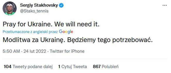 Świat sportu reaguje na wybuch wojny na Ukrainie