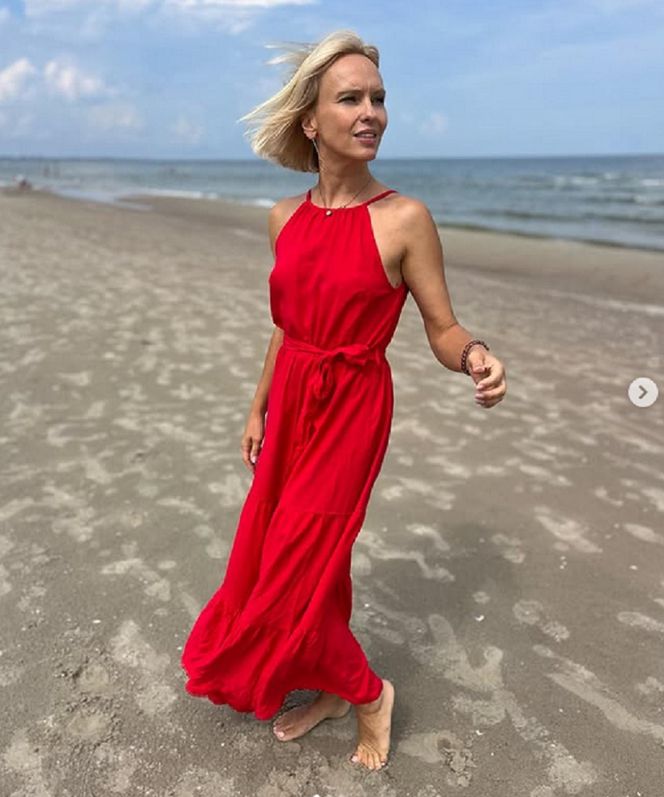 Iwona Rejzner (Dorota z "M jak miłość") prywatnie na wakacjach nad Bałtykiem