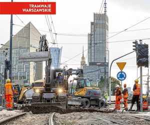 Tramwajowy remont pl. Zawiszy w Warszawie