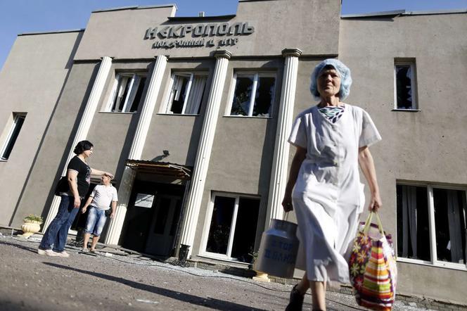 Szpital zbombardowany w Doniecku